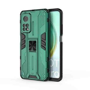 For Xiaomi Mi 10T 5G Supersonic PC + TPU Shock-proof Protective Case with Holder(Green)