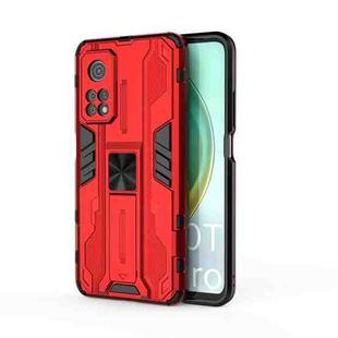 For Xiaomi Mi 10T 5G Supersonic PC + TPU Shock-proof Protective Case with Holder(Red)