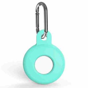 Anti-scratch Silicone Shockproof Protective Cover Case with Carabiner For AirTag(Mint Green)