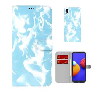 For Samsung Galaxy A01 Core Cloud Fog Pattern Horizontal Flip Leather Case with Holder & Card Slot & Wallet(Sky Blue)