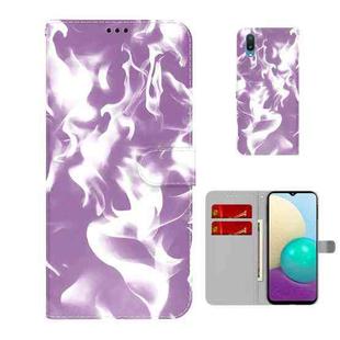 For Samsung Galaxy A02 / M02 Cloud Fog Pattern Horizontal Flip Leather Case with Holder & Card Slot & Wallet(Purple)