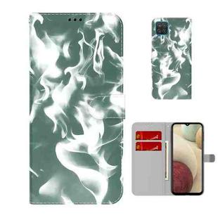 For Samsung Galaxy A12 5G Cloud Fog Pattern Horizontal Flip Leather Case with Holder & Card Slot & Wallet(Dark Green)