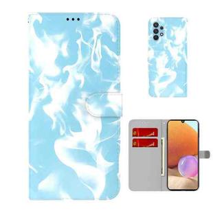 For Samsung Galaxy A32 4G Cloud Fog Pattern Horizontal Flip Leather Case with Holder & Card Slot & Wallet(Sky Blue)