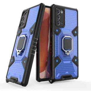 For Samsung Galaxy Note20 Space PC+TPU Shockproof Case with Ring Holder(Blue)