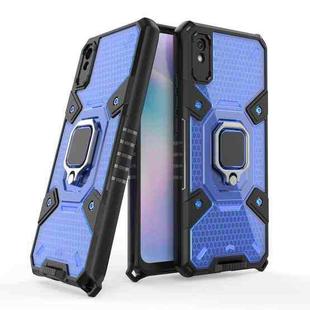 For Xiaomi Redmi 9A Space PC+TPU Shockproof Case with Ring Holder(Blue)
