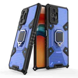 For Xiaomi Redmi Note 10 Pro Space PC+TPU Shockproof Case with Ring Holder(Blue)