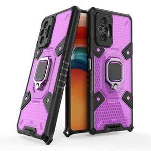 For Xiaomi Redmi Note 10 Pro Space PC+TPU Shockproof Case with Ring Holder(Purple)