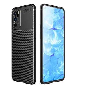 For OPPO Reno6 5G Carbon Fiber Texture Shockproof TPU Case(Black)