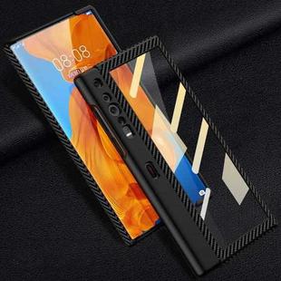 For Huawei Mate Xs GKK Foldable Protective Leather Case + Screen Protector with Holder(Carbon Fiber)