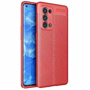 For OPPO Reno6 Pro+ 5G Litchi Texture TPU Shockproof Case(Red)
