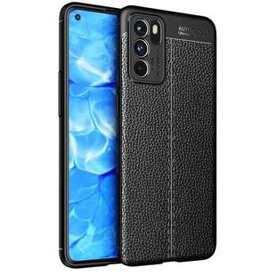 For OPPO Reno6 5G Litchi Texture TPU Shockproof Case(Black)