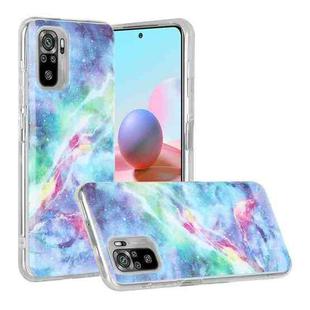 For Xiaomi Redmi Note 10 Marble Pattern Soft TPU Protective Case(Blue)