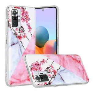 For Xiaomi Redmi Note 10 Pro Marble Pattern Soft TPU Protective Case(Plum Blossom)