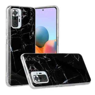For Xiaomi Redmi Note 10 Pro Marble Pattern Soft TPU Protective Case(Black)