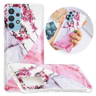 For Samsung Galaxy A32 4G Marble Pattern Soft TPU Protective Case(Plum Blossom)