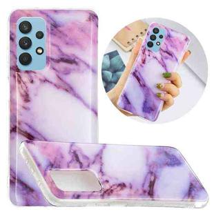 For Samsung Galaxy A32 4G Marble Pattern Soft TPU Protective Case(Purple)