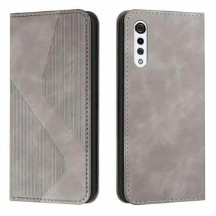 For LG Velvet Skin Feel Magnetic S-type Solid Color Horizontal Flip Leather Case with Holder & Card Slot & Wallet(Grey)