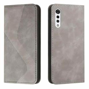 For LG Velvet 2 Pro Skin Feel Magnetic S-type Solid Color Horizontal Flip Leather Case with Holder & Card Slot & Wallet(Grey)