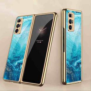For Xiaomi Mi Mix Fold GKK Electroplating Painted Glass Phone Case(Blue)