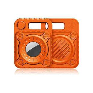 Punk Armor Anti-scratch Shockproof TPU Protective Cover Case with Keychain Hook Loop for AirTag(Orange)