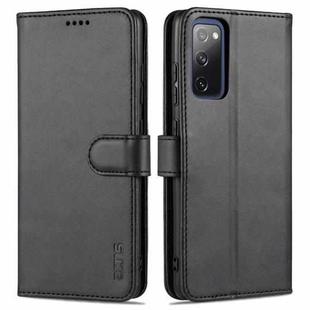 For Samsung Galaxy S20 FE / S20 Lite / S20 Fan Edition / S20 FE 5G / S20 FE 2022 AZNS Skin Feel Calf Texture Horizontal Flip Leather Case with Card Slots & Holder & Wallet(Black)