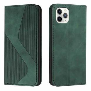 Skin Feel Magnetic S-type Solid Color Horizontal Flip Leather Case with Holder & Card Slot & Wallet For iPhone 11 Pro Max(Green)