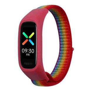 For OPPO Watch Nylon Watch Band(Rainbow)