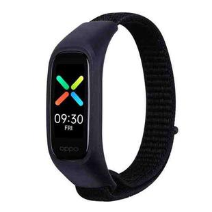 For OPPO Watch Nylon Watch Band(Black)
