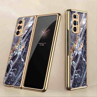 For Xiaomi Mi Mix Fold GKK Marble Pattern Electroplating Painted Glass Case(Marble 03)
