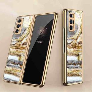 For Xiaomi Mi Mix Fold GKK Marble Pattern Electroplating Painted Glass Case(Marble 05)