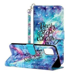 For Samsung Galaxy A32 4G 3D Pattern Horizontal Flip PU Leather Case with Holder & Card Slots & Wallet(Blue Starry Sky)