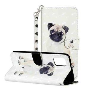 For Samsung Galaxy A82 5G 3D Pattern Horizontal Flip PU Leather Case with Holder & Card Slots & Wallet(Pug)
