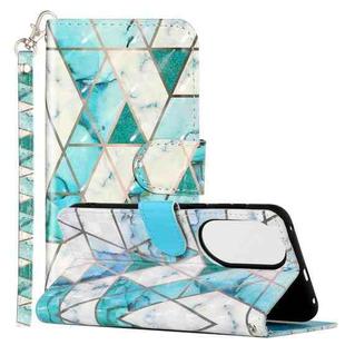 For Huawei P50 Pro 3D Pattern Horizontal Flip PU Leather Case with Holder & Card Slots & Wallet(Marble)