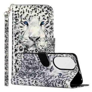 For Huawei P50 Pro 3D Pattern Horizontal Flip PU Leather Case with Holder & Card Slots & Wallet(Leopard)