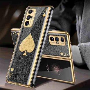 For Xiaomi Mi Mix Fold GKK Electroplating Painted Glass Phone Case(Spades A)