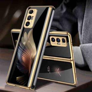 For Xiaomi Mi Mix Fold GKK Electroplating Painted Glass Phone Case(Golden Wings)