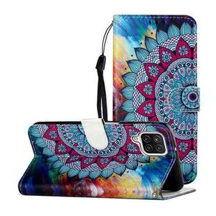 For Samsung Galaxy A22 4G Oil Embossed Pattern Horizontal Flip PU Leather Case with Holder & Card Slots & Wallet & Lanyard(Half Sunflower)