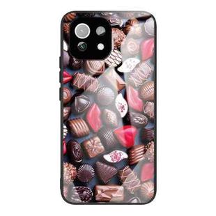 For Xiaomi Mi 11 Pro Colorful Painted Glass Shockproof Protective Case(Chocolate)