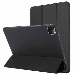 For iPad Pro 11 2022 / 2021 / 2020 TPU Horizontal Flip Leather Tablet Case with Three-folding Holder(Black)