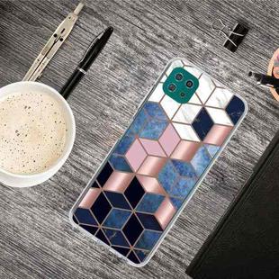 For Samsung Galaxy A22 5G Abstract Marble Pattern TPU Protective Case(Cube)