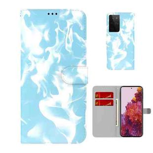 For Samsung Galaxy S21 Ultra 5G Cloud Fog Pattern Horizontal Flip Leather Case with Holder & Card Slot & Wallet(Sky Blue)