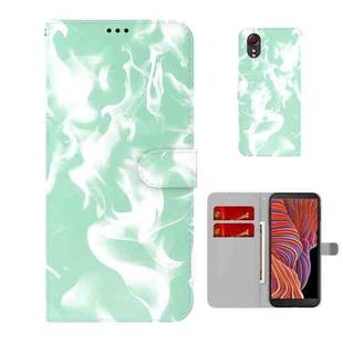 For Samsung Galaxy Xcover 5 Cloud Fog Pattern Horizontal Flip Leather Case with Holder & Card Slot & Wallet(Mint Green)