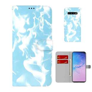 For Samsung Galaxy S10 Plus Cloud Fog Pattern Horizontal Flip Leather Case with Holder & Card Slot & Wallet(Sky Blue)