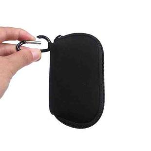 Mini Elastic Waterproof Nylon Earphone Protective Bag for AirPods Pro, with Hook(Black)