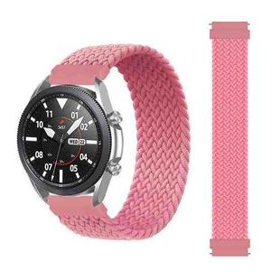 For Garmin Vivoactive 3 Adjustable Nylon Braided Elasticity Watch Band, Size:125mm(Pink)