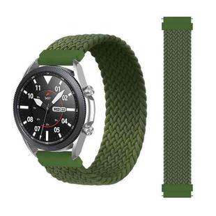 For Garmin Vivoactive 3 Adjustable Nylon Braided Elasticity Watch Band, Size:135mm(Army Green)