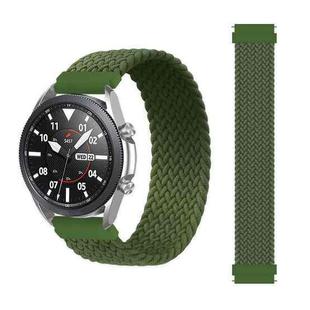 For Garmin Vivoactive 3 Adjustable Nylon Braided Elasticity Watch Band, Size:155mm(Army Green)