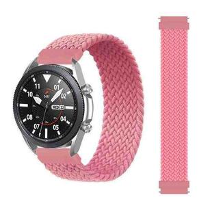 For Samsung Galaxy Watch 42mm Adjustable Nylon Braided Elasticity Watch Band, Size:125mm(Pink)