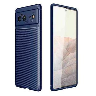 For Google Pixel 6 Carbon Fiber Texture Shockproof TPU Case(Blue)
