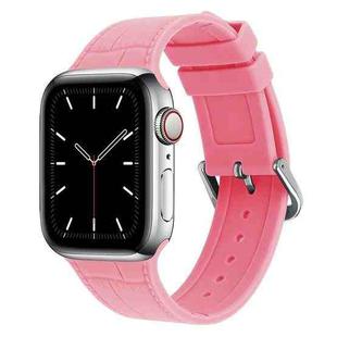 Bamboo Joint Silicone Watch Band For Apple Watch Series 8&7 41mm / SE 2&6&SE&5&4 40mm / 3&2&1 38mm(Pink)